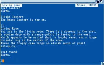 Zork I - The Great Underground Empire screen shot game playing